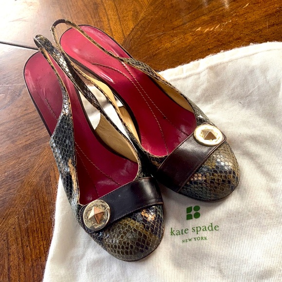 kate spade Shoes - Vintage kate spade Sling Back Heels 8.5